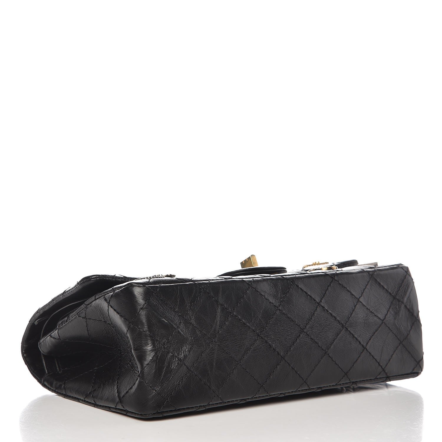 Chanel Aged Calfskin Quilted Casino 2.55 Reissue 225 Flap Black 5 of 10