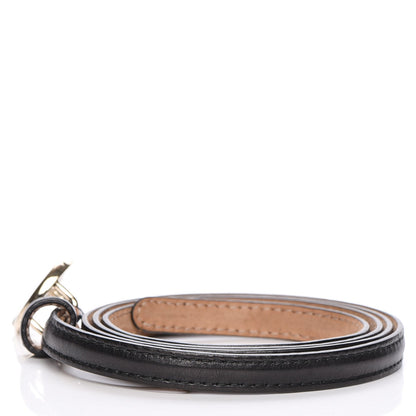 Gucci Calfskin 1973 Buckle Skinny Belt 90 36 Black 3 of 5