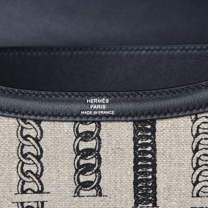 Hermes Swift Toile Dechainee Constance 24 Ficelle Black 8 of 11