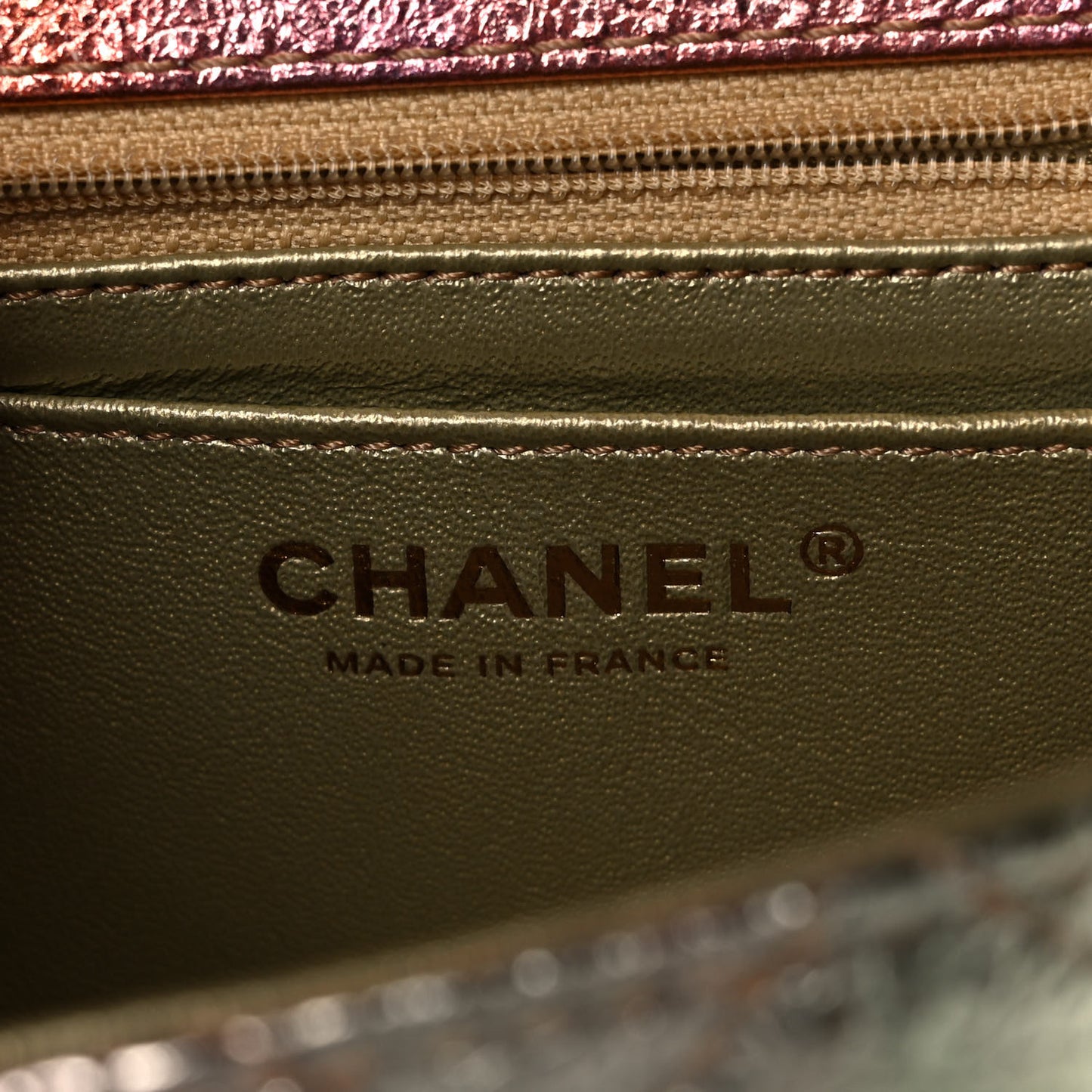 Metallic Goatskin Quilted Mini 2.55 Reissue Flap Multicolor