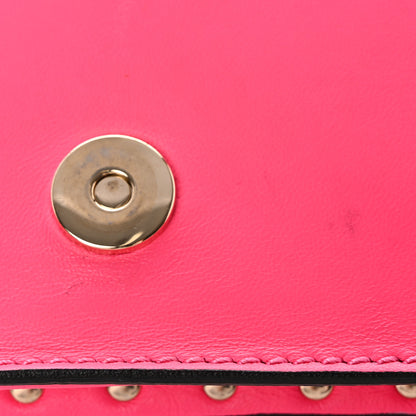 Valentino Garavani Nappa Rockstud Wristlet Clutch Fuxia Fluo 14 of 19