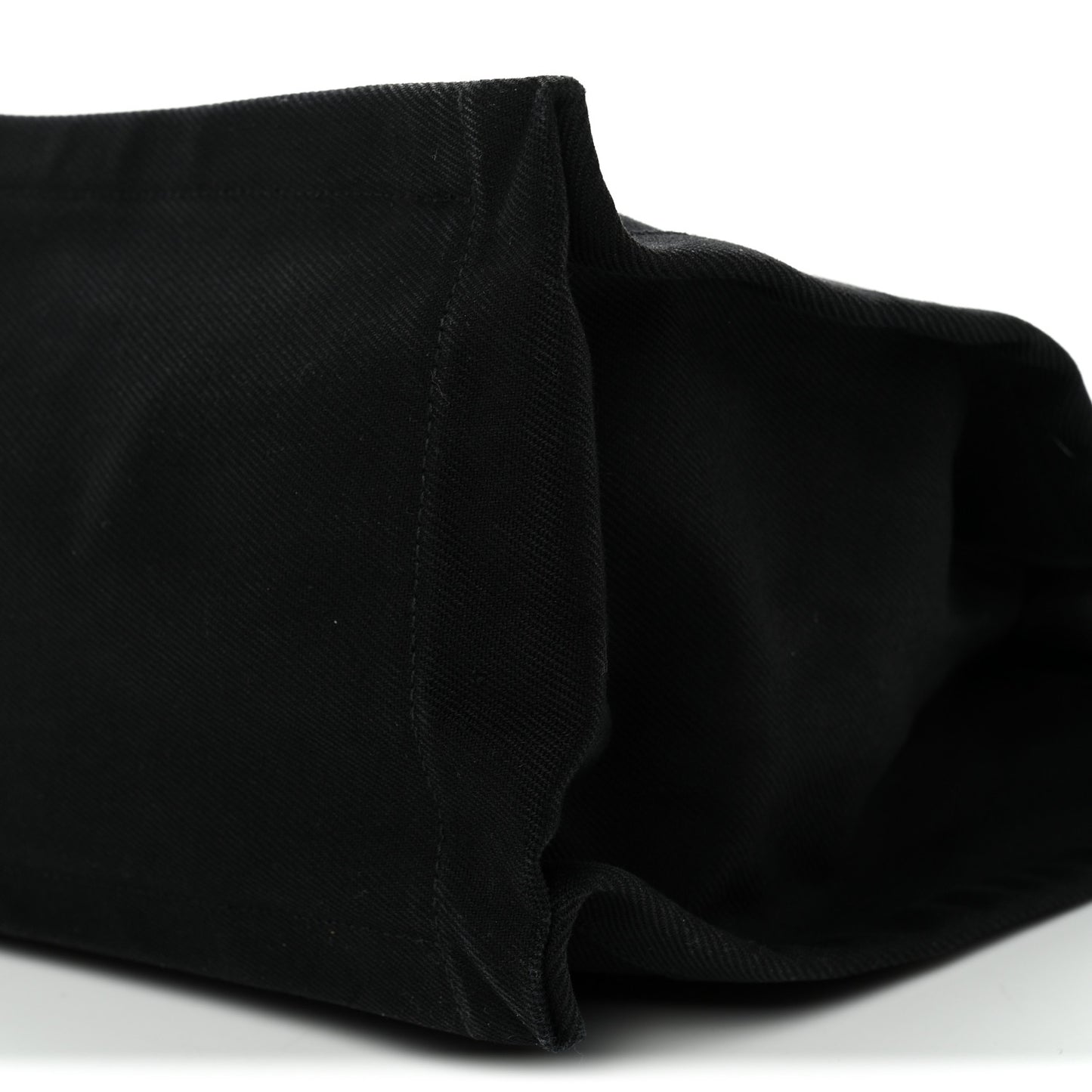 Linen Calfskin Rive Gauche Tote Black
