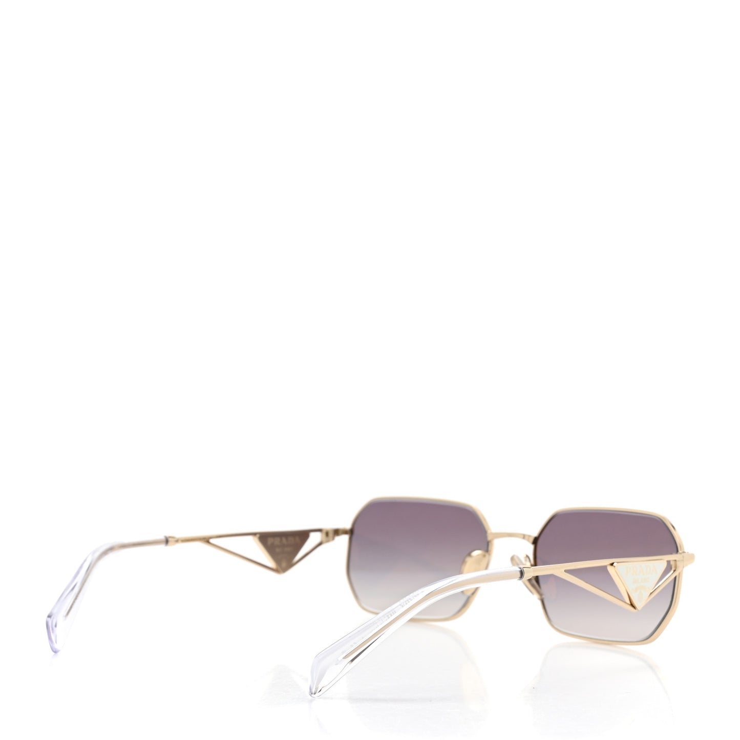 Metal Symbole Triangle Logo Sunglasses SPR A51 Gold Blue