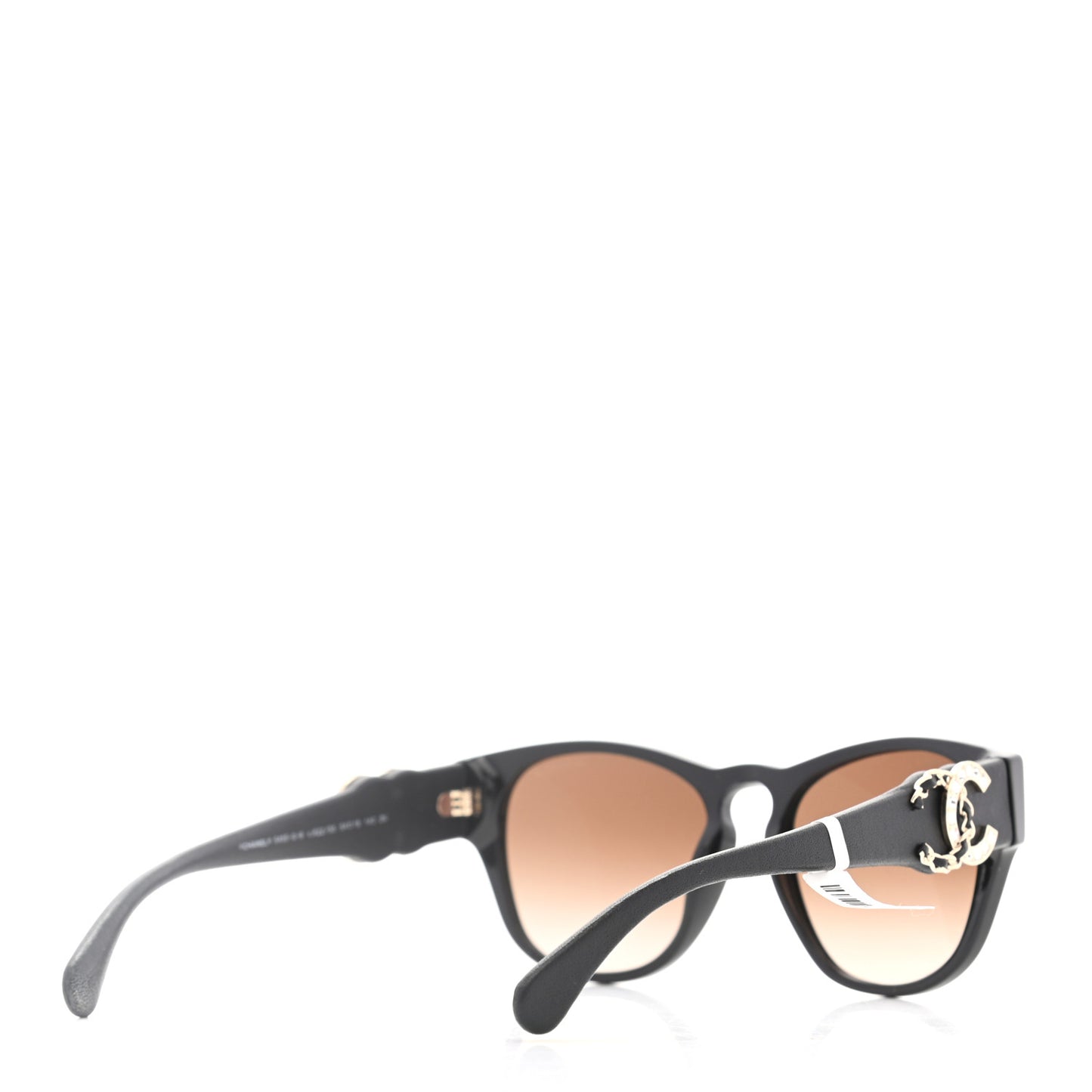 Crystal Lambskin CC Sunglasses 5455-Q-B Black