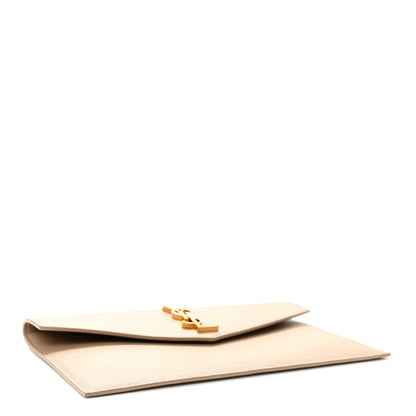 Saint Laurent Grain De Poudre Uptown Pouch Dark Beige 4 of 9