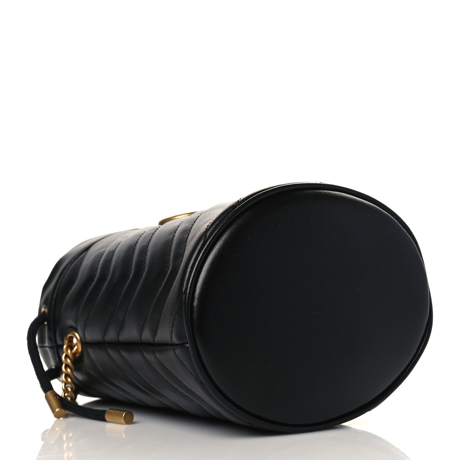 Gucci Calfskin Matelasse Mini GG Marmont 2.0 Bucket Bag Black 4 of 11