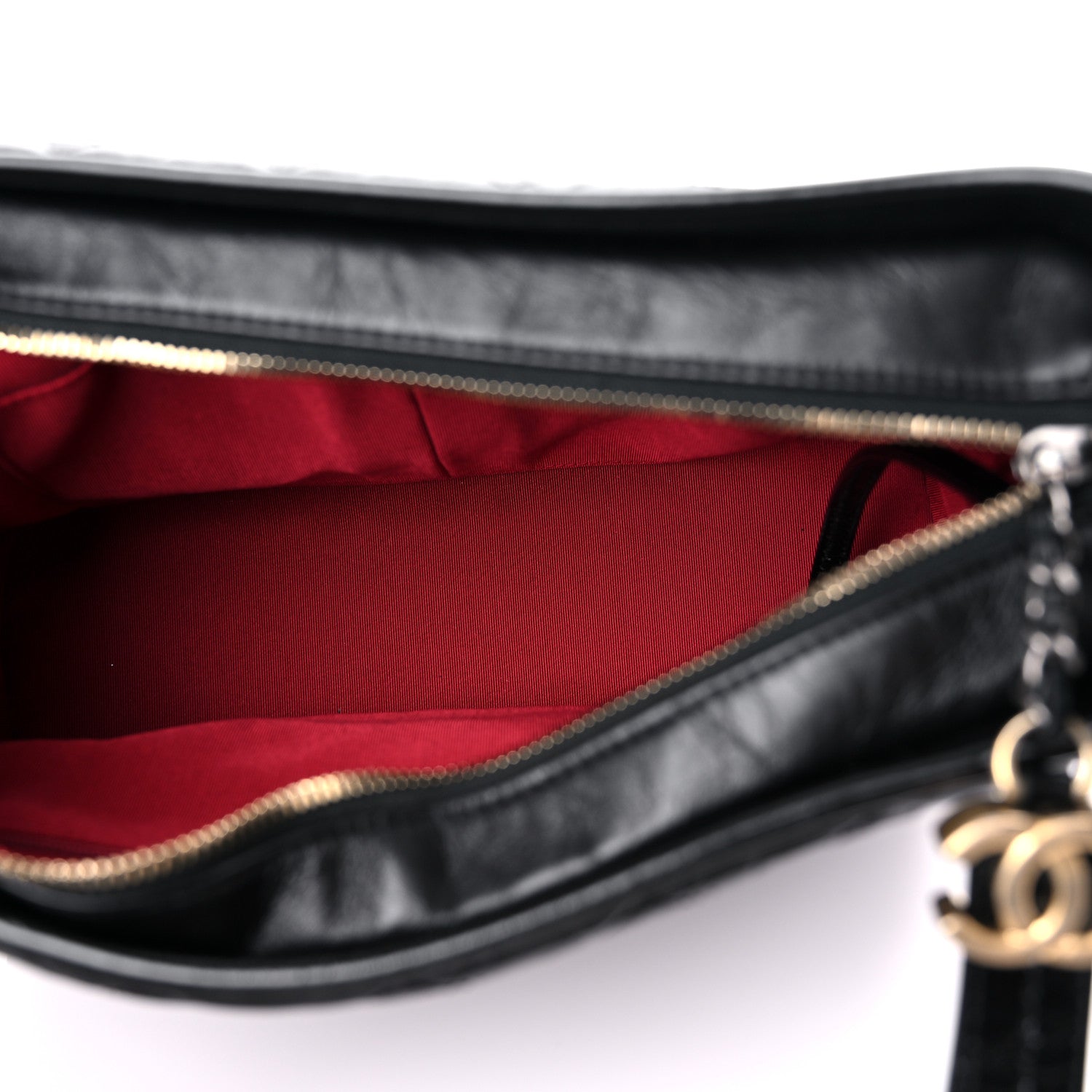 Chanel Aged Calfskin Quilted Medium Gabrielle Hobo Black 5 of 10