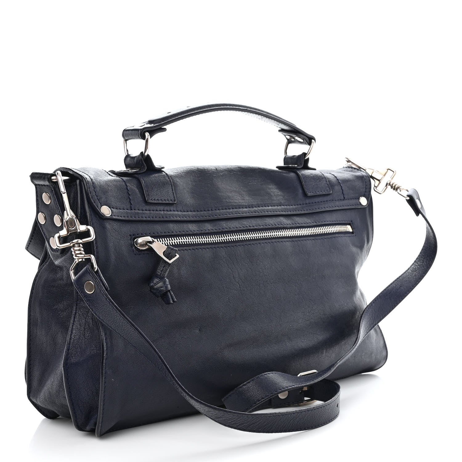Proenza Schouler Lambskin Medium PS1 Satchel Midnight 3 of 17