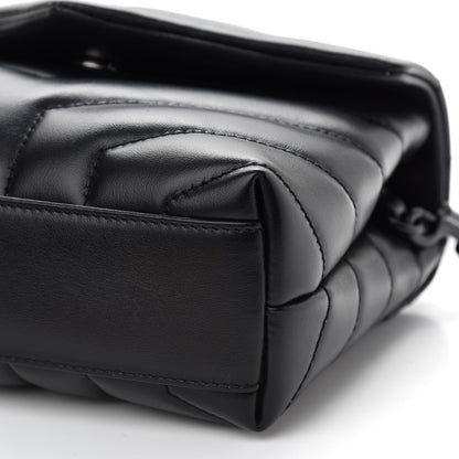 Saint Laurent Calfskin Y Quilted Monogram Toy Loulou Crossbody Bag Black 9 of 9