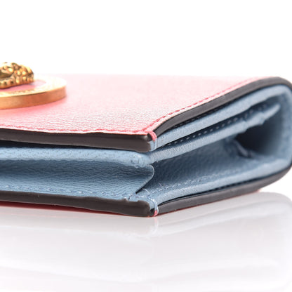 Versace Calfskin Large Medusa Flap Over Wallet Pink Blue 9 of 9