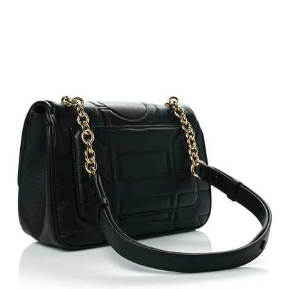 Salvatore Ferragamo Calfskin Quilted Gancini Flap Bag Black 2 of 9