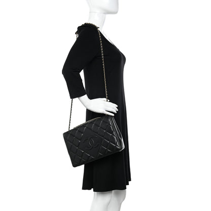 Chanel Lambskin Quilted Medium Diamond CC Flap Black 2 of 9