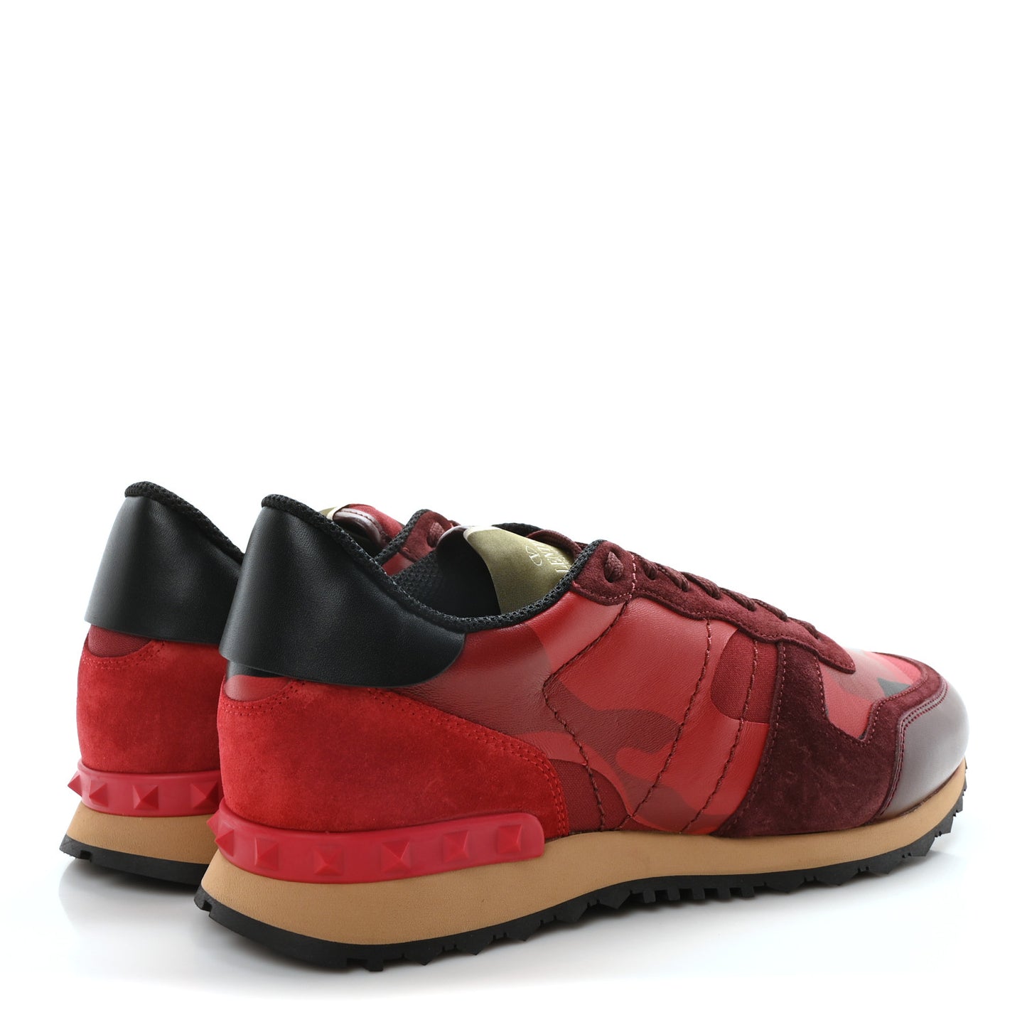 Nappa Suede Camouflage Mens Rockrunner Sneakers 43 Rubin Scarlet