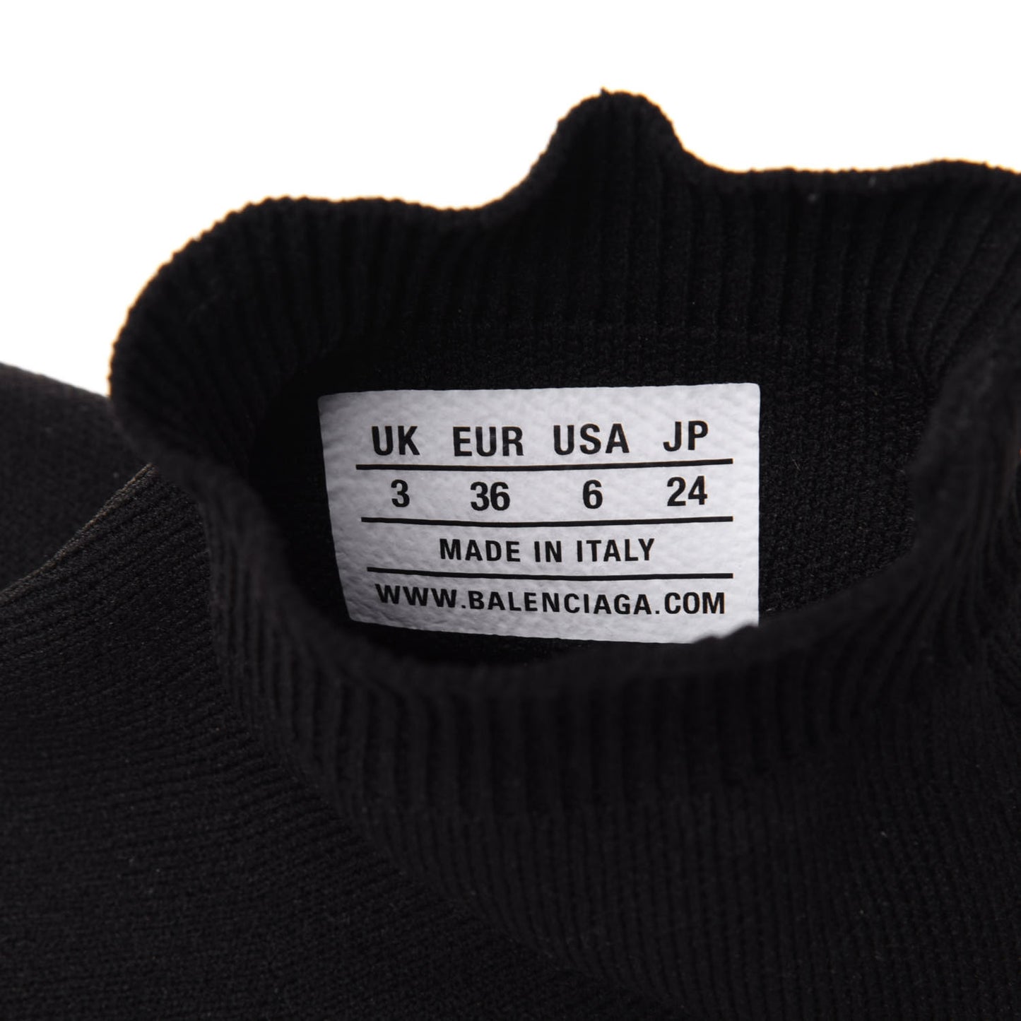 Neoprene Knit Womens Speed Clear Sole Sneakers 36 Black White