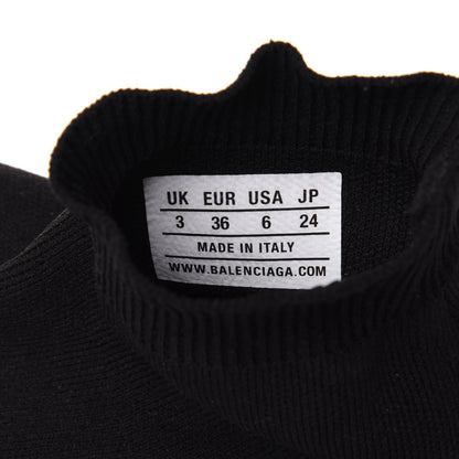 Balenciaga Neoprene Knit Womens Speed Clear Sole Sneakers 36 Black White 10 of 10