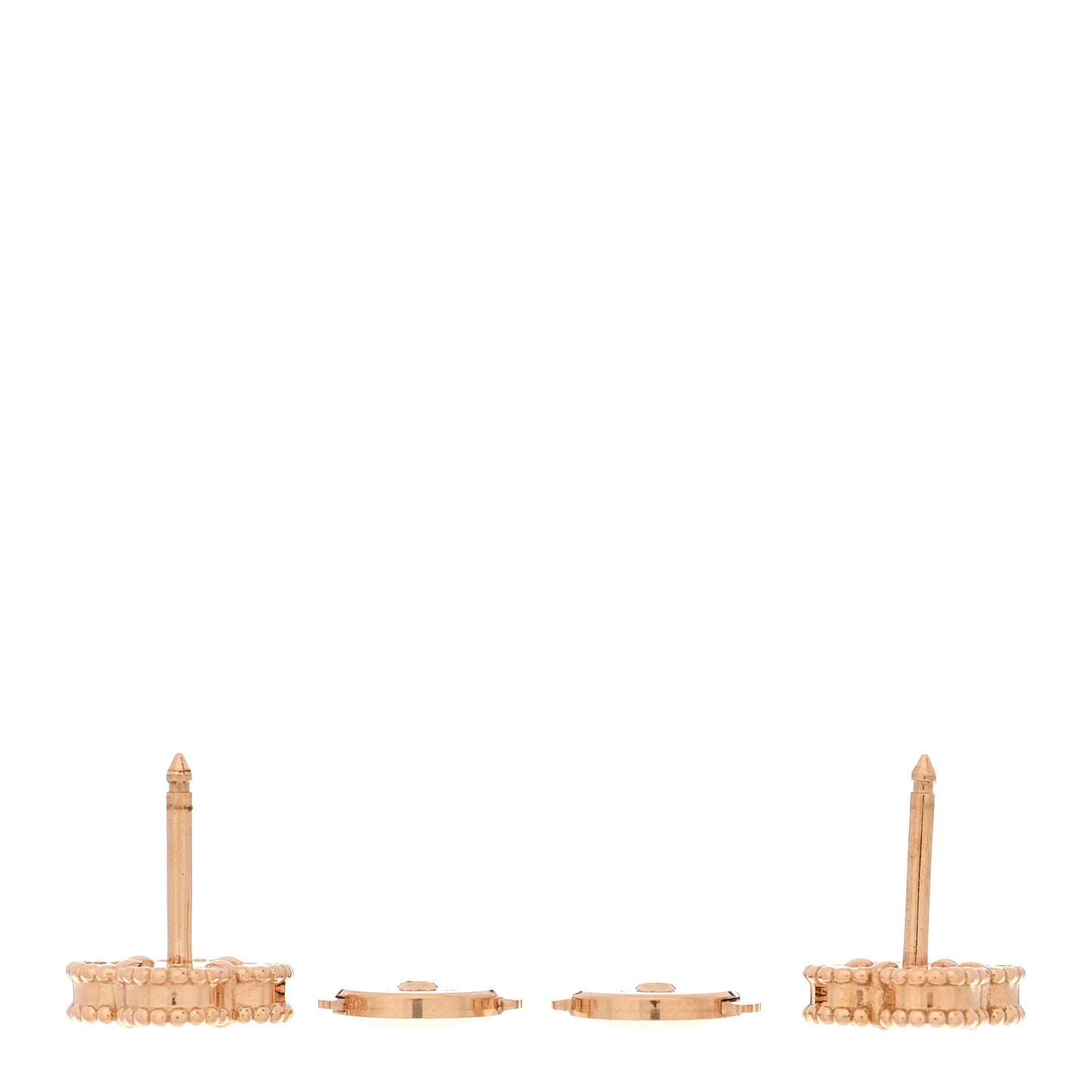 18K Rose Gold Carnelian Sweet Alhambra Earrings