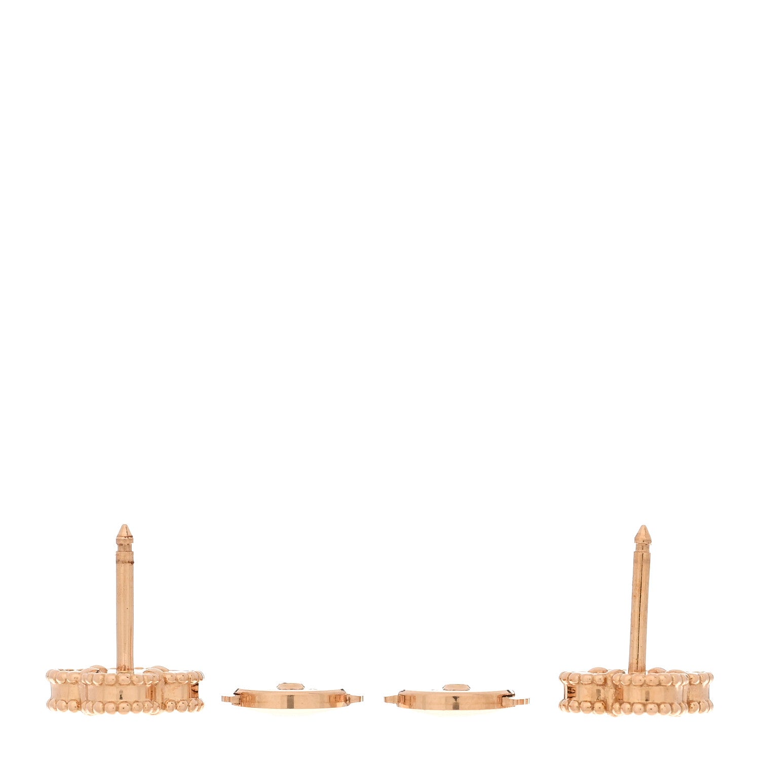 Van Cleef & Arpels 18K Rose Gold Carnelian Sweet Alhambra Earrings 3 of 5