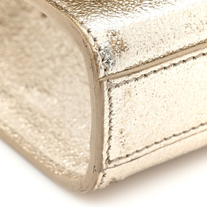 Saint Laurent Metallic Calfskin Small Classic Monogram Kate Satchel Pale Gold 11 of 17