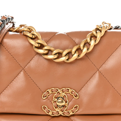 Chanel Lambskin Quilted Medium Chanel 19 Flap Brown 8 of 12