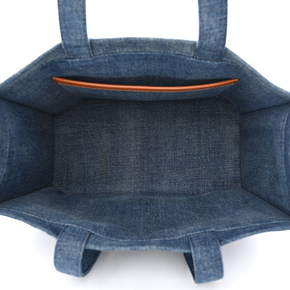 Celine Denim Large Thais Cabas Navy Tan 5 of 11