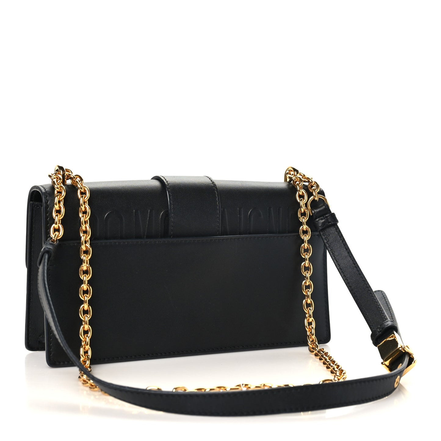 Calfskin 30 Montaigne East West Chain Flap Bag Black