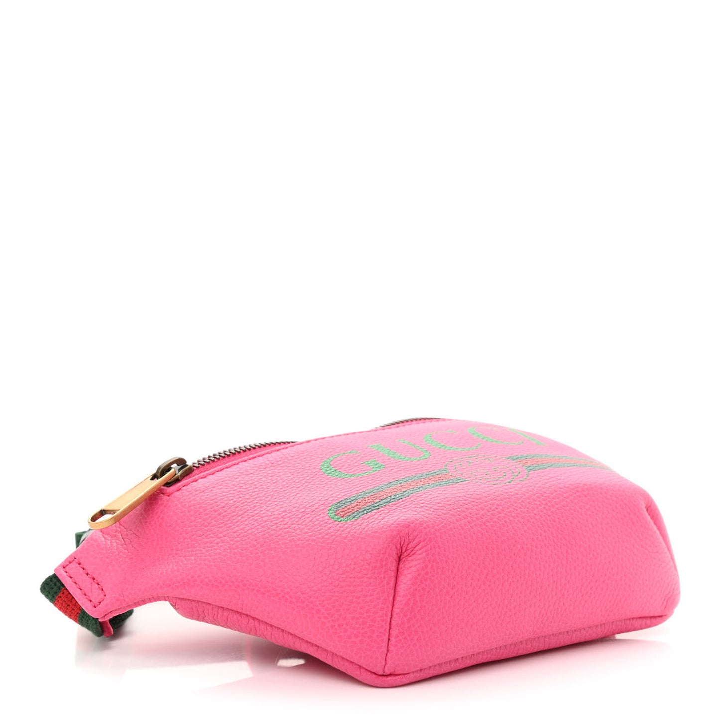 Grained Calfskin Small Logo Belt Bag Box Pink Green