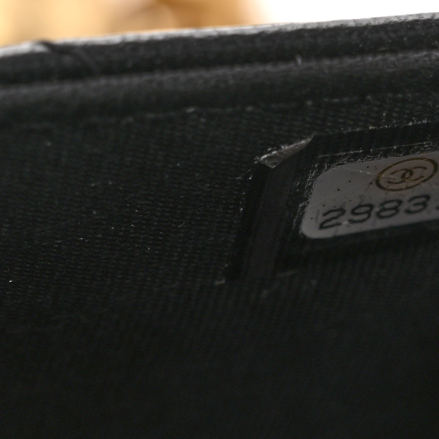 Lambskin Quilted CC Pearl Crush Wallet on Chain WOC Black