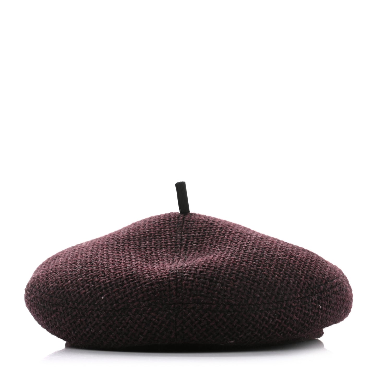 Wool Fabric CC Beret M Burgundy Black