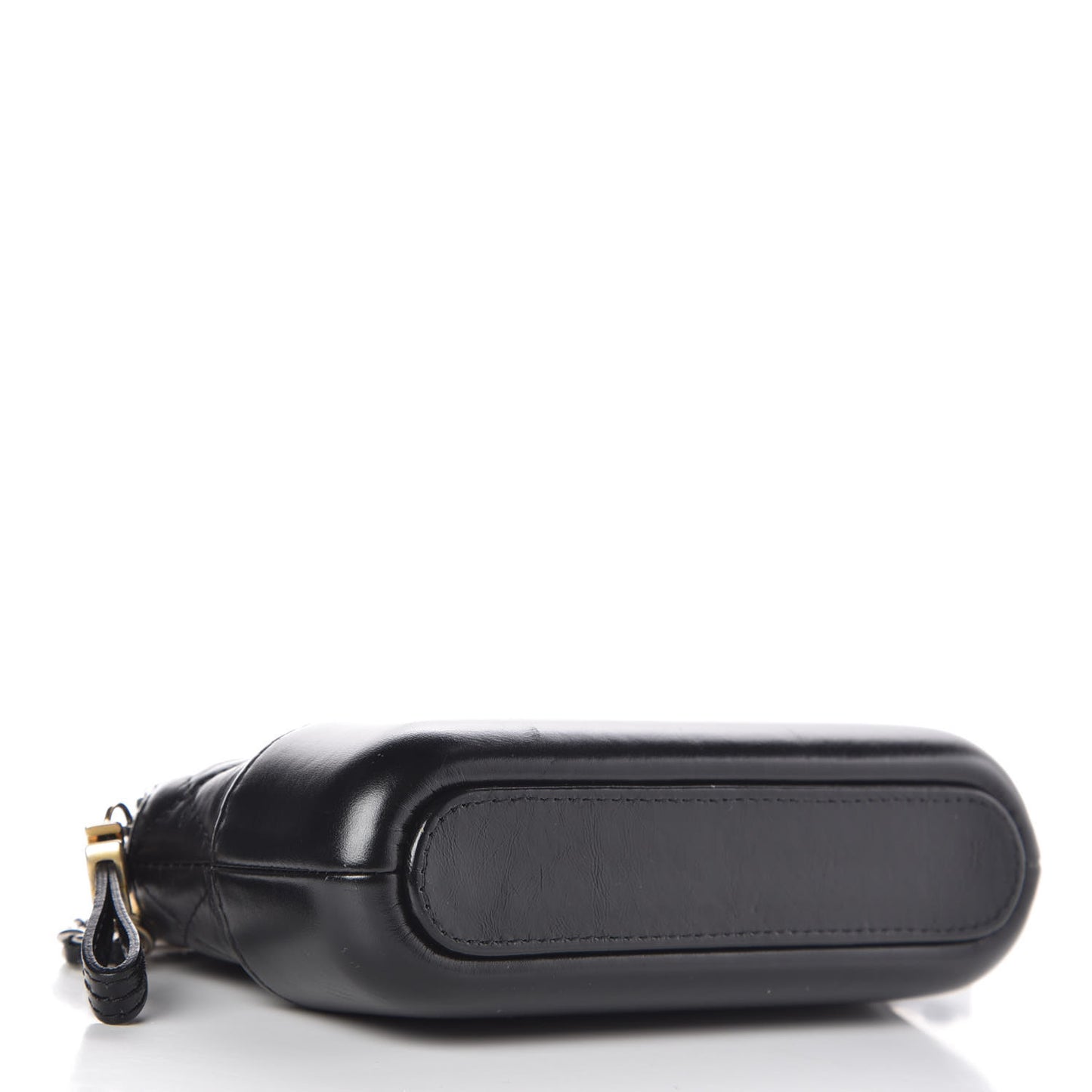 Aged Calfskin Quilted Small Gabrielle Clutch With Chain Black