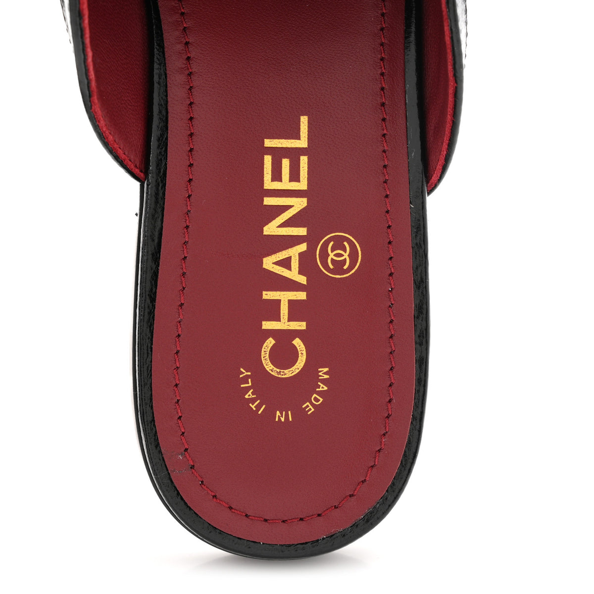 Chanel Shiny Crumpled Lambskin CC Mules 40 Black 8 of 9