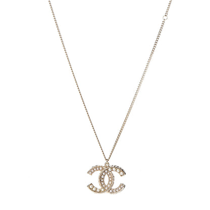 Chanel Pearl CC Pendant Necklace Gold 1 of 4