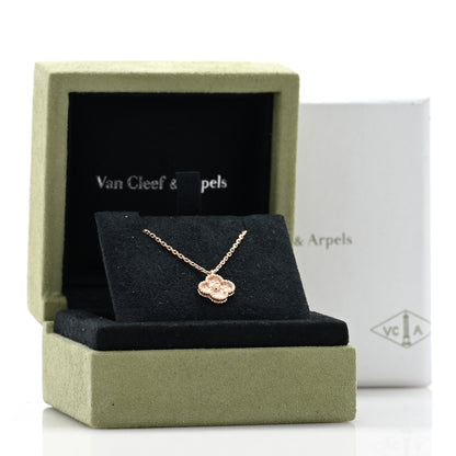 Van Cleef & Arpels 18K Rose Gold Sweet Alhambra Pendant Necklace 5 of 5