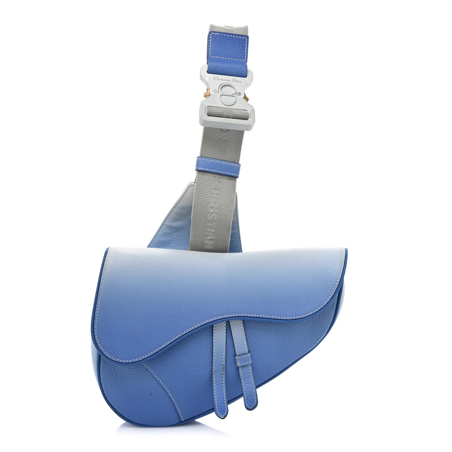 X DANIEL ARSHAM Grained Calfskin Gradient Saddle Bag Blue