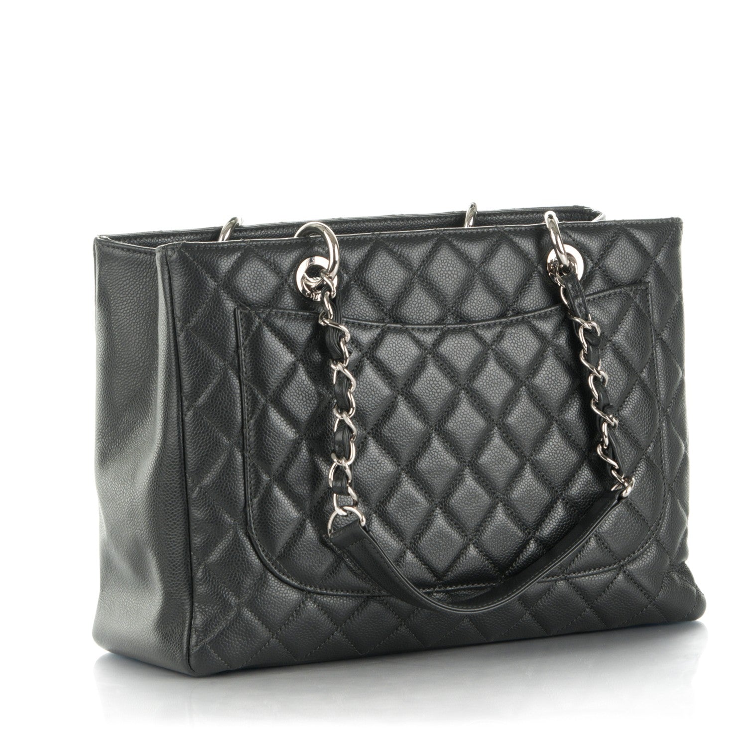 Chanel Caviar Quilted Grand Shopping Tote GST Dark Grey 3 of 6
