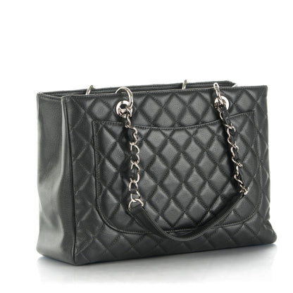 Chanel Caviar Quilted Grand Shopping Tote GST Dark Grey 3 of 6