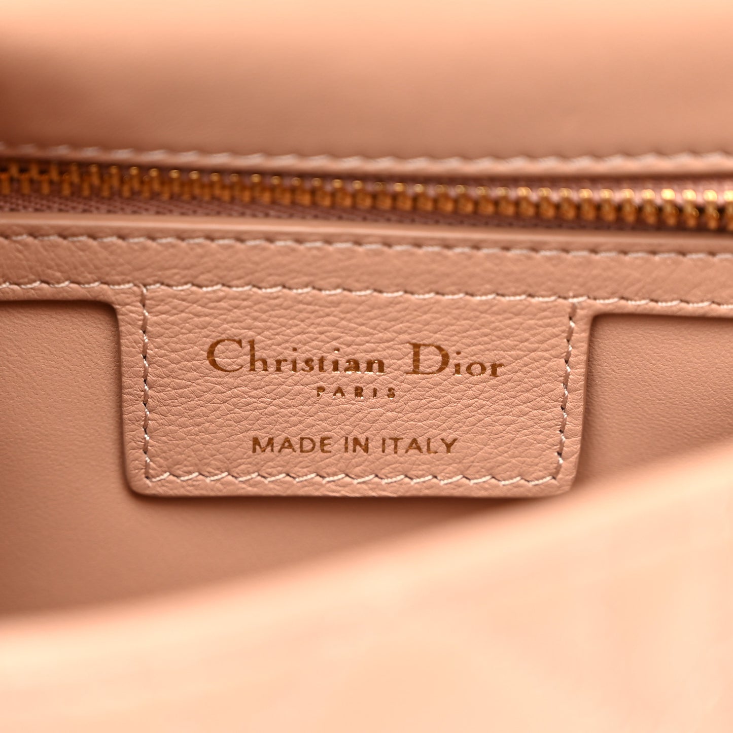 Calfskin Cannage Small Caro Bag Rose De Vents