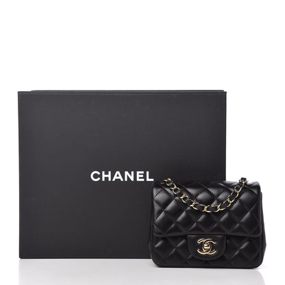 Chanel Lambskin Quilted Mini Square Flap Black 11 of 11