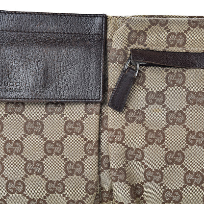 Gucci GG Monogram Double Pocket Belt Bag Dark Brown 10 of 17