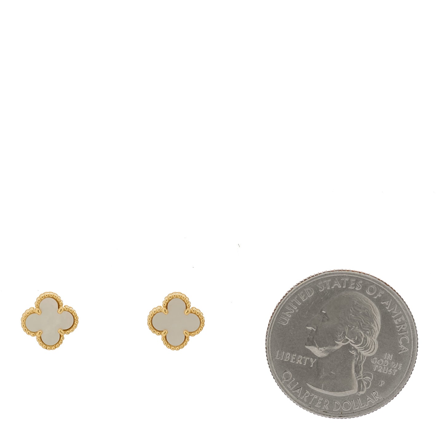 18K Yellow Gold Mother of Pearl Sweet Alhambra Earrings