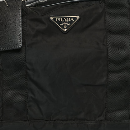 Prada Tessuto Nylon Saffiano Viaggio Duffle Black 6 of 14