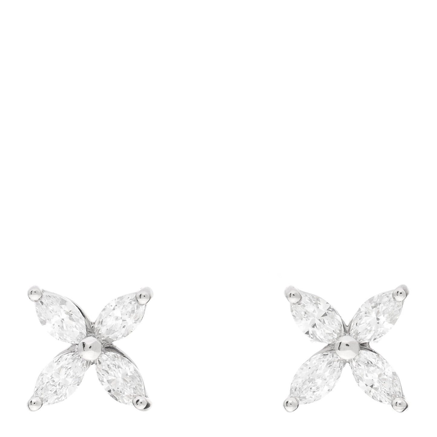 Platinum Diamond .64ct Small Victoria Earrings
