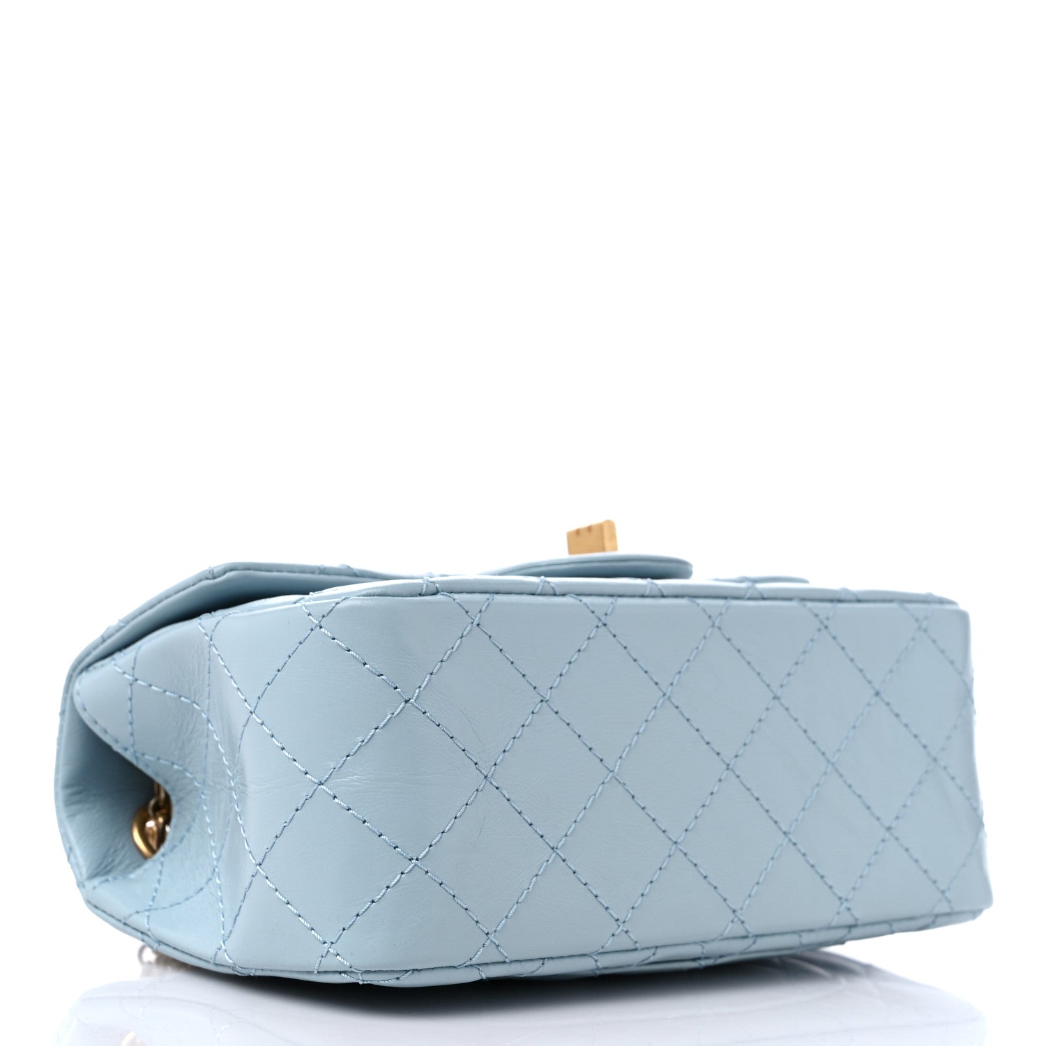 Chanel Aged Calfskin Quilted 2.55 Reissue Mini Flap Blue 4 of 9