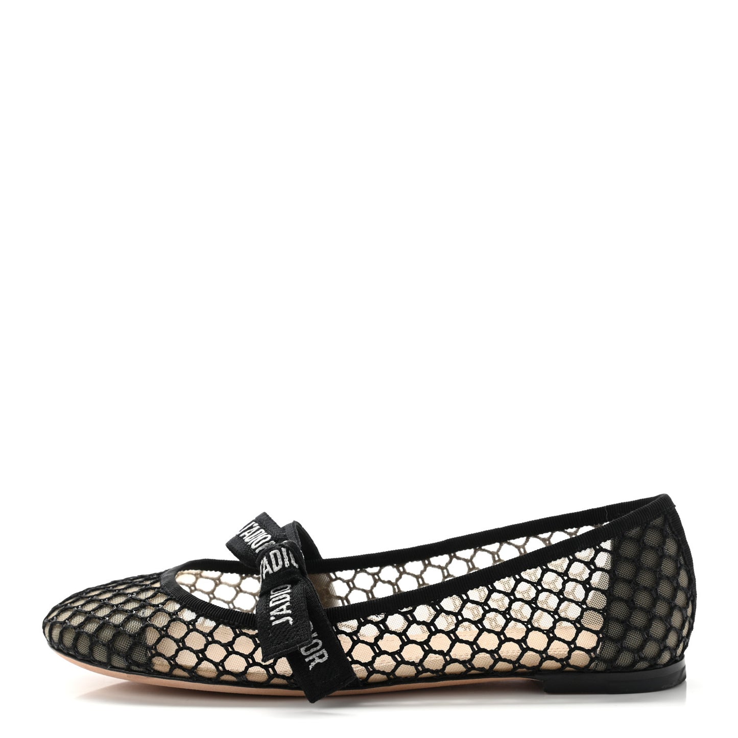 Resille Ribbon Miss J'Adior Ballet Flat 37 Black