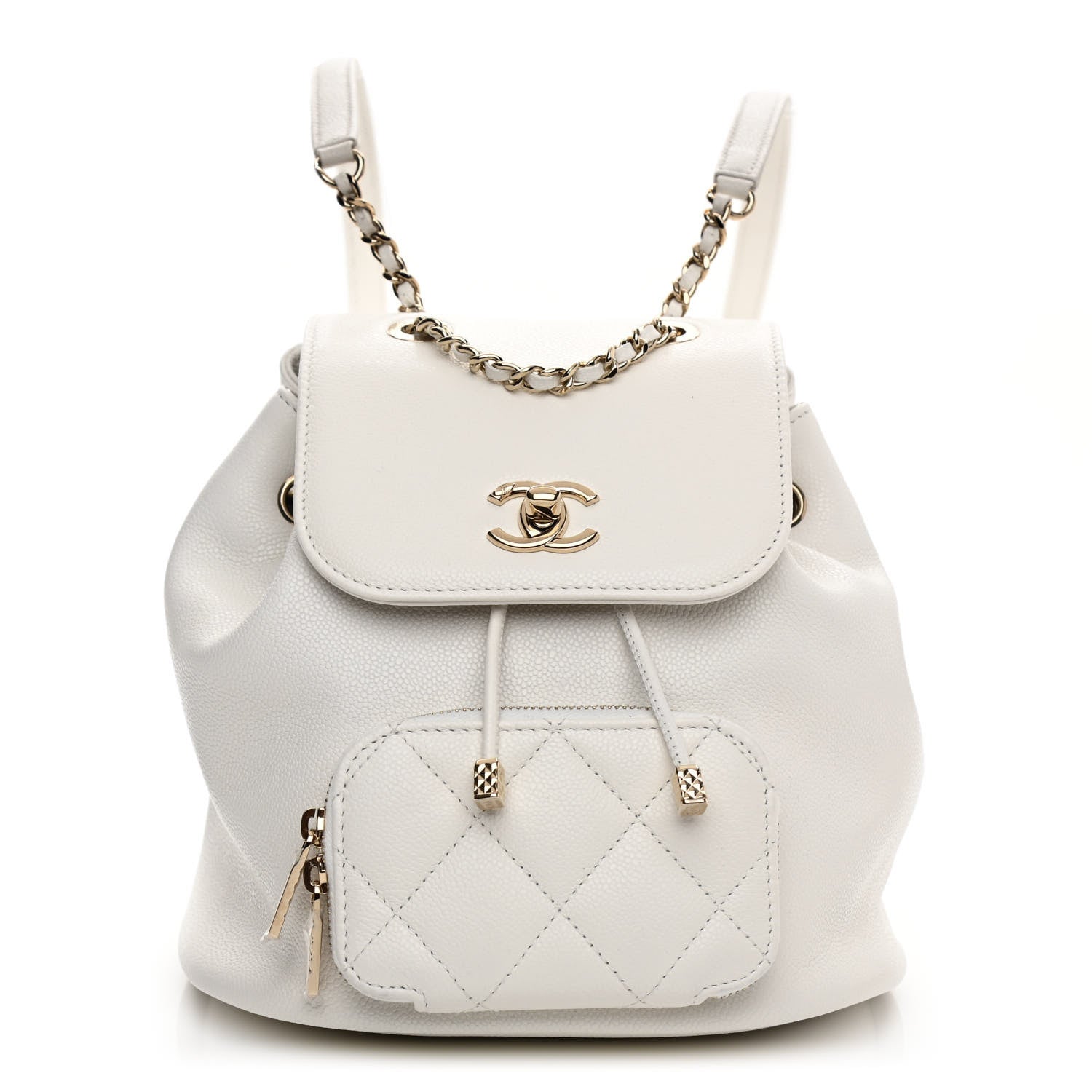 Chanel Caviar Quilted Mini Business Affinity Backpack White 1 of 11