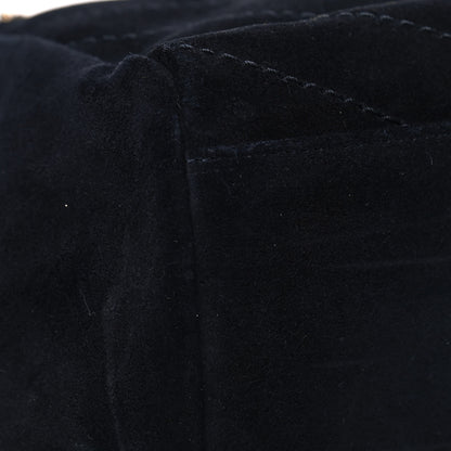 Saint Laurent Suede Chevron Monogram Small Nolita Black 7 of 8