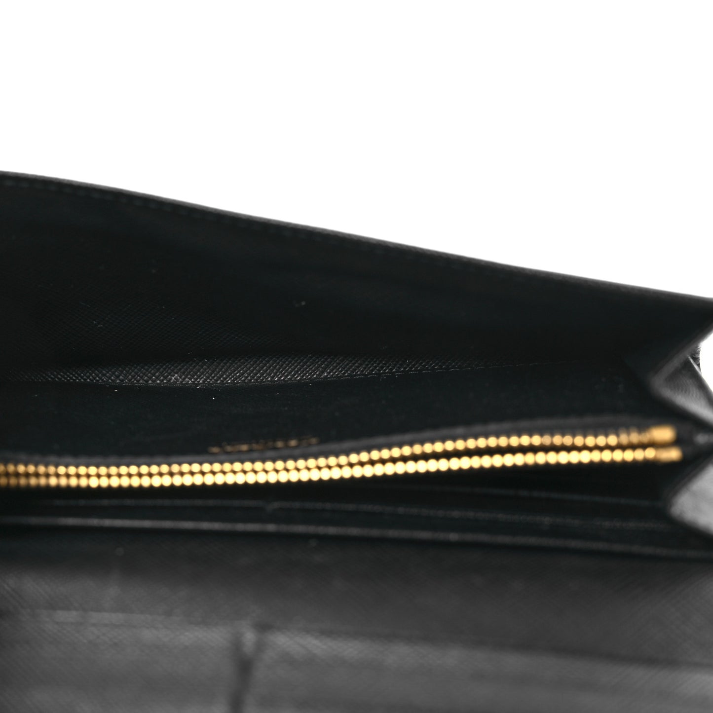 Saffiano Metal Continental Flap Wallet Black