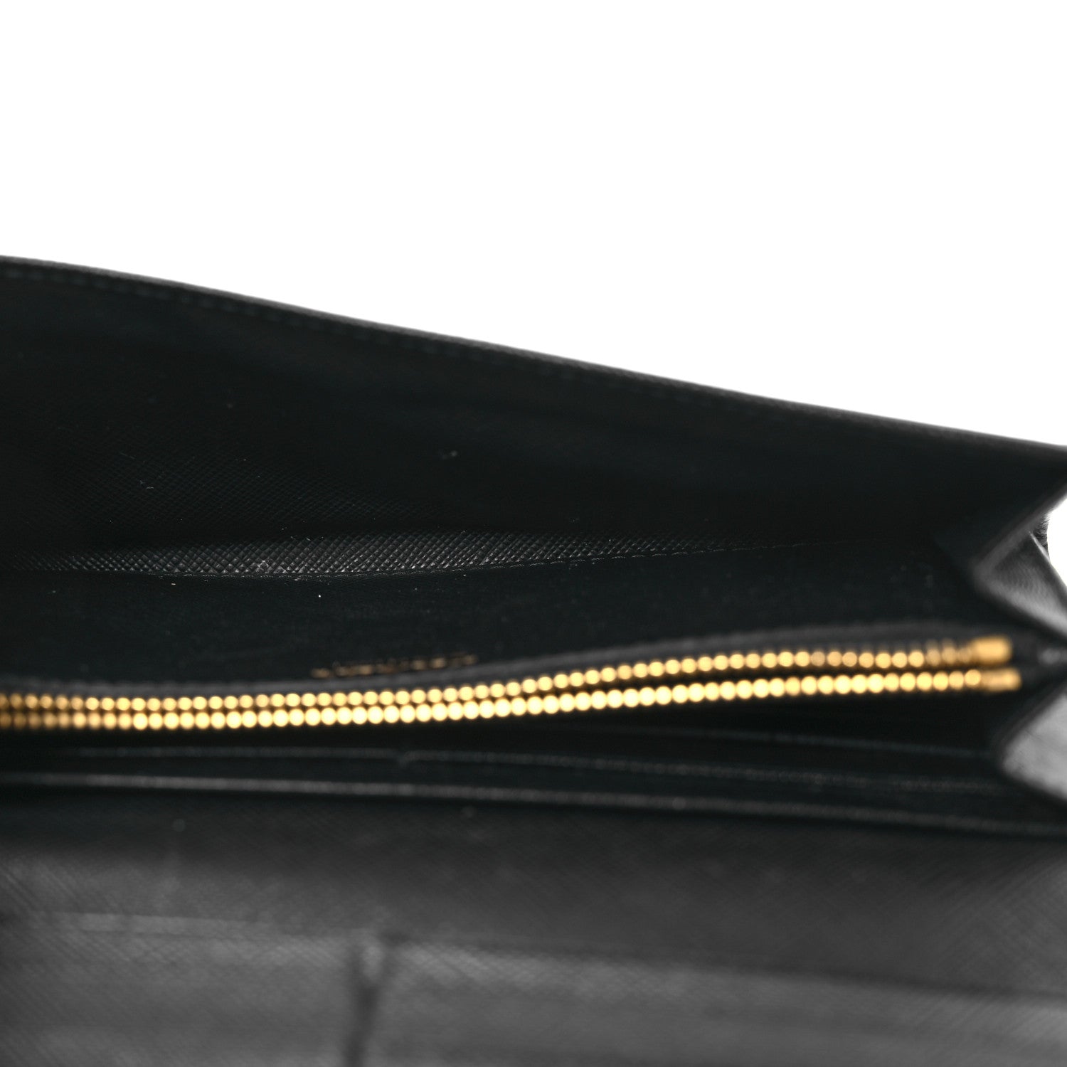 Prada Saffiano Metal Continental Flap Wallet Black 5 of 14