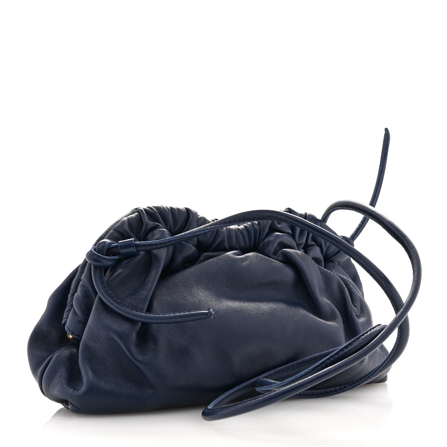 Lambskin Mini Cloud Clutch  Blue