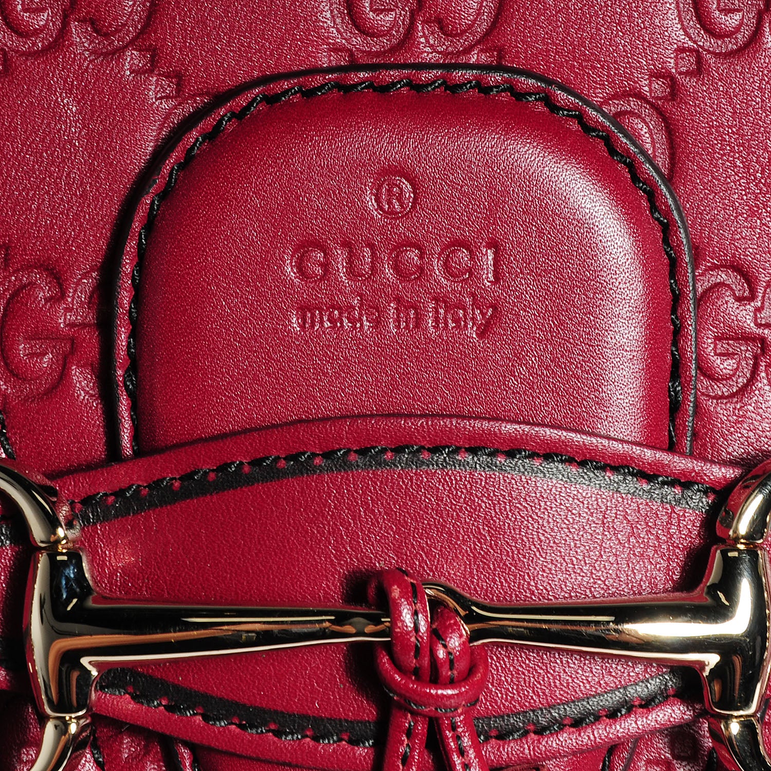Gucci Soft Guccissima Medium Emily Shoulder Bag Classic Ruby 6 of 8
