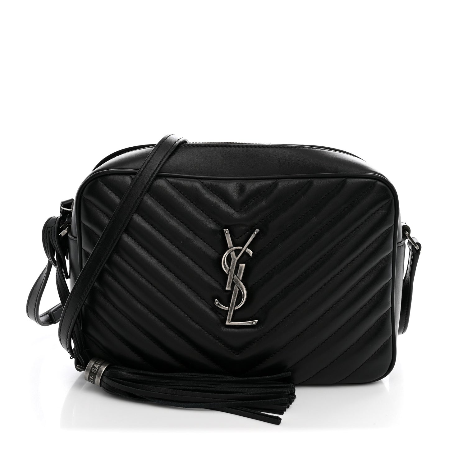 Calfskin Matelasse Monogram Lou Camera Bag Black